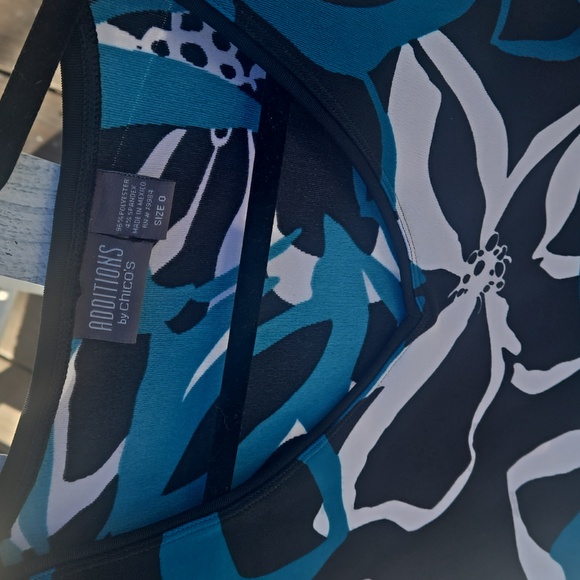 Additions by Chico's Teal "Mimosa Impact" Pantset - Picture 3 of 8